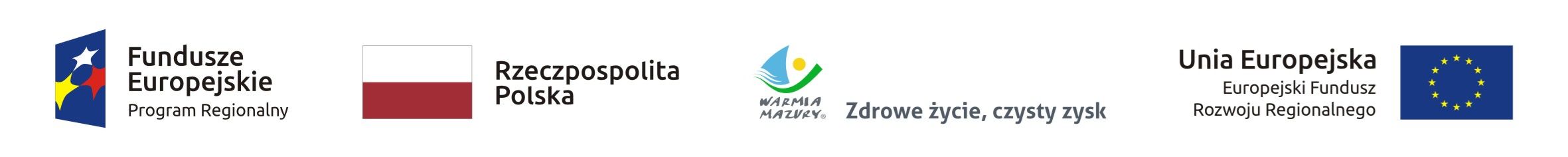 Logo Funduszu Eurpjeksiego, flaga Polski, Warmia i Mazury